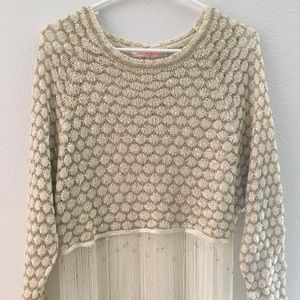 Glittery crochet top